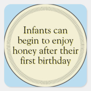 Licht blauwe stickers voor honing-Baby