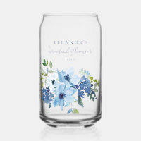 Licht Blauwe Waterverf Floral Vrijgezellenfeest Aa