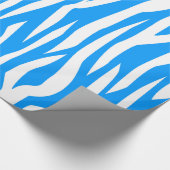 Licht blauwe Zebra afdrukken Cadeaupapier (Hoek)