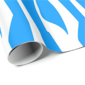 Licht blauwe Zebra afdrukken Cadeaupapier (Rol Hoek)