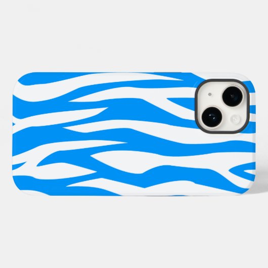 Licht blauwe Zebra afdrukken Case-Mate iPhone Case (Achterkant (horizontaal))