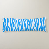 Licht blauwe Zebra afdrukken Lichaamskussen (Achterkant)