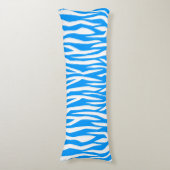 Licht blauwe Zebra afdrukken Lichaamskussen (Voorkant Verticaal)