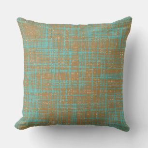 Licht Blauwgroen Bruin Beige Abstract Modern Kussen