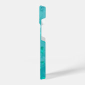 Licht Blauwgroen glitter iPhone Hoesje (Linkerkant)