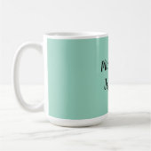 Licht Blauwgroen handschrift Creative Trendy Naam Koffiemok (Links)