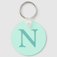 Licht Blauwgroen Initiaal Letter Trendy Pastel Min