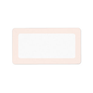Licht blush roze rand blanco etiket