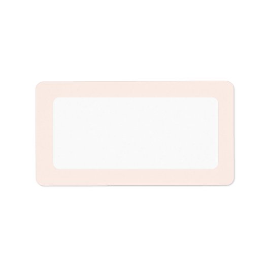 Licht blush roze rand blanco etiket (Voorkant)