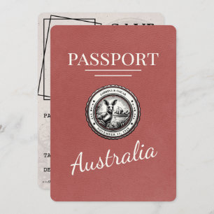 Licht Bourgogne Australië paspoort Bewaar de datum Save The Date