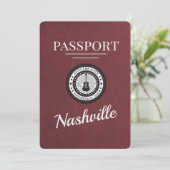 Licht Bourgogne Nashville Passport Bewaar de datum Save The Date (Staand voorkant)