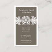  licht bruin design visitekaartje (Achterkant)