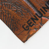 Licht bruin lederen mandje fleece deken (Hoek)