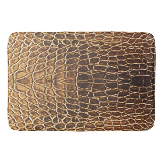 Licht bruine alligator huidafdruk badmat (Voorkant)