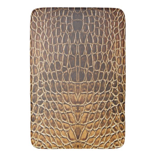 Licht bruine alligator huidafdruk badmat (Voorkant Verticaal)