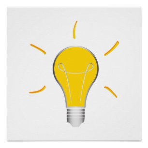 Licht Bulb-creatief idee Perfect Poster