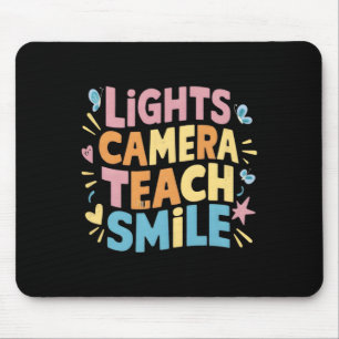 Licht Camera Leer Smile T-shirt Funny Back To Scho Muismat