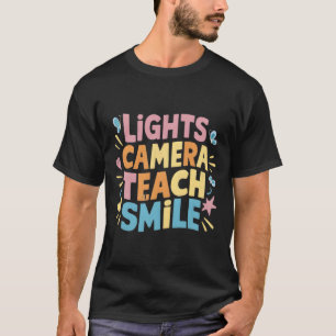 Licht Camera Leer Smile T-shirt Funny terug naar s