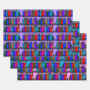 Licht Collectie kleine bibliotheek boekhouder Inpakpapier Vel