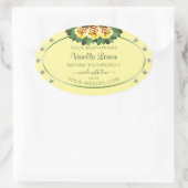 Licht crèmeproduct Etiketten gele rozen diamanten (Tas)