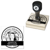 Licht | Custom Modern Memorial foto, naam, tekst Rubberstempel (Gestempeld)