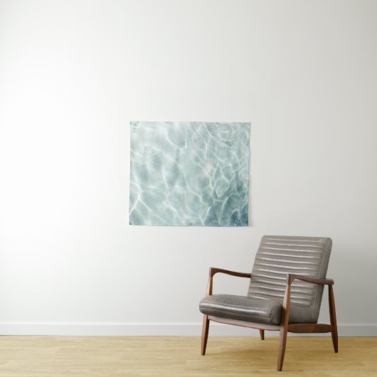 Licht dat overdag wordt weerspiegeld in water wandkleed (In Situ (horizontaal))