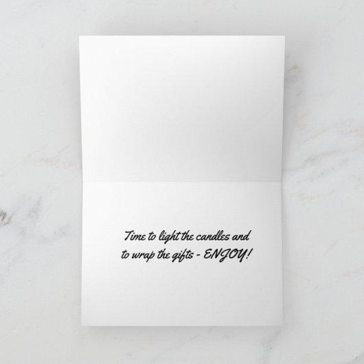 LICHT DE KANSEN EN WRAP DE GIFT-CHRISTMAS KAART (Binnen)