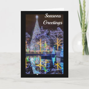 "LICHT DE NACHT/MERRY CHRISTMAS OP" FEESTDAGEN KAART