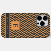  licht donker Sinaasappel grijs geometrisch Case-Mate iPhone Case (Achterkant (horizontaal))