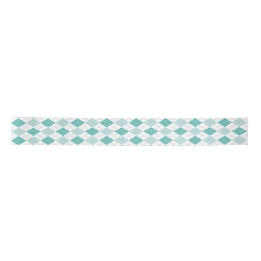 Licht donker turquoise wit argyle plaid lint (Voorkant)