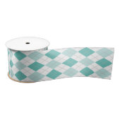 Licht donker turquoise wit argyle plaid lint (Spoel)