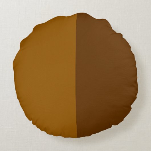 Licht donkerbruin deel half zijdes ontwerp rond kussen (Achterkant)