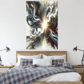 Licht door Chaos Canvas Print (Insitu (Slaapkamer))