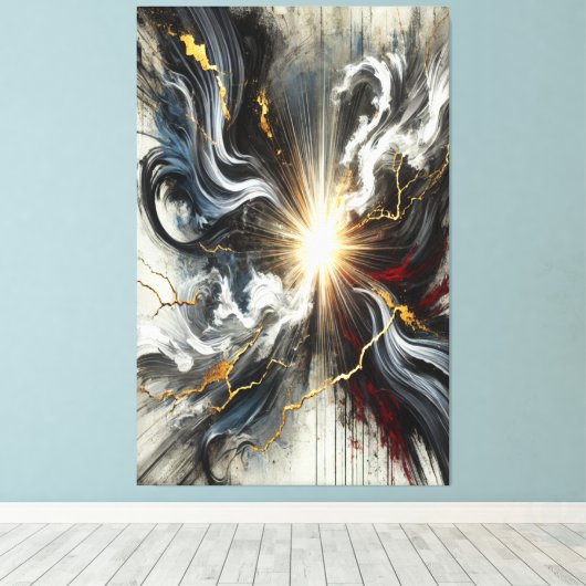 Licht door Chaos Canvas Print (Insitu (Houten vloer))