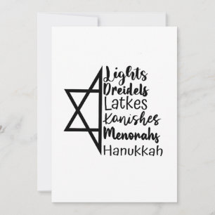 Licht Draaiend Latke Knish Menora Hanukka Kaart