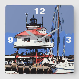 LICHT DRUMPUNT VIERKANTE KLOK