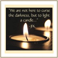 Licht een kaarle JFK Quote