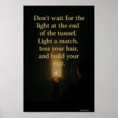 Licht een Match-Empowering Tunnel Quote Wall Art Poster (Voorkant)
