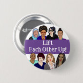 Licht elkaar omhoog | Vrouwendaagse spelden Ronde Button 5,7 Cm (Voorkant /achterkant)