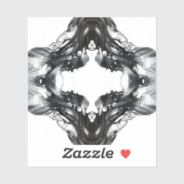 Licht en Donker Abstract Zwart Witte Vloeibare Kun Sticker