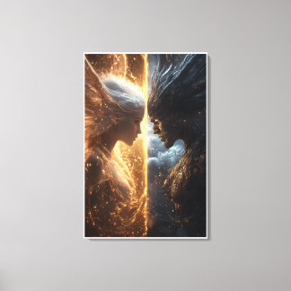 Licht en donker - Dramatische Fantasy Canvas Afdruk