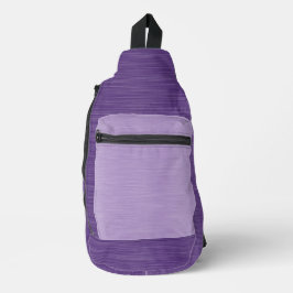 LICHT EN DONKER PAARSE GEBORSTELD METALEN LOOK TEX SLING BAG