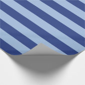 Licht en donkerblauw, gestreept papier (Hoek)