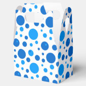 Licht en Donkerblauw Polka Dots Gift Box Bedankdoosjes (Geopend)