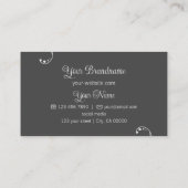 Licht- en donkergrijs sieroog met  Logo Visitekaartje (Achterkant)