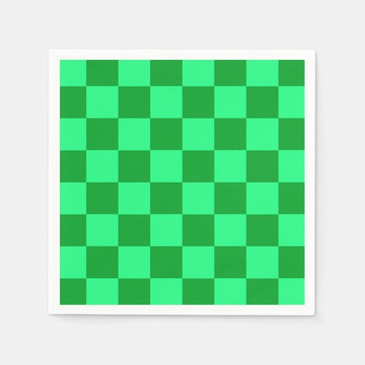 Licht en donkergroen checker ontwerp servet (Voorkant)