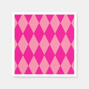 Licht en donkerroze Harlequin-diamantenruiters Servet