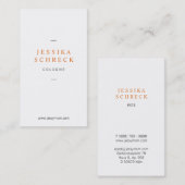 Licht en fijn met koper contactkaartje (Voorkant / Achterkant)