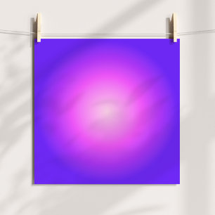 Licht en hete roze violette aura ombre poster
