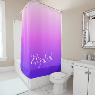 Licht en hete roze violette gepersonaliseerde Ombr Douchegordijn
